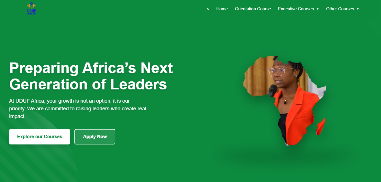 UDUF Africa LMS user dashboard screenshot